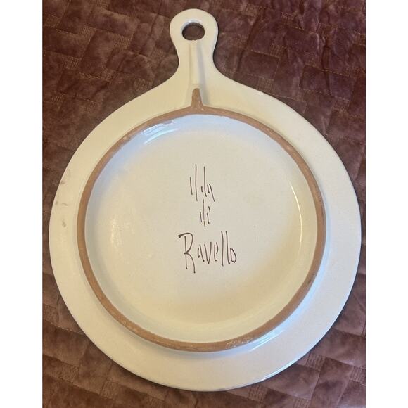 Ravello Pottery Tray Plate 1/1 Geometric Design Italian 10" Kitchen Wall Table - Picture 7 of 7